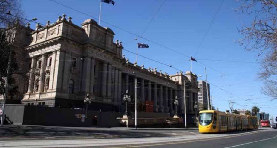 Victorian Parliament Steps 2